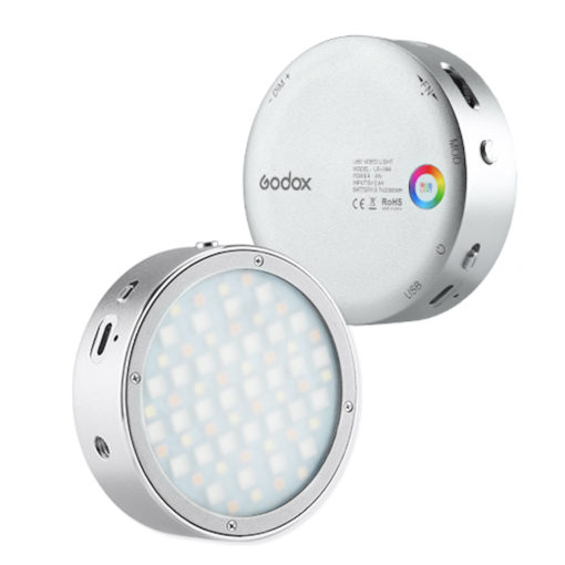Godox R1 RGB Rundkopf LED Silber für Smartphone