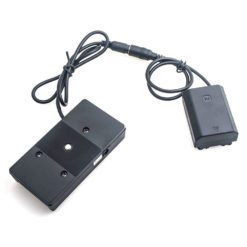 Caruba Sony NP-FZ100 volle Dekodierung Dummy-Akku + F970 Akku-Zwickel (gerades Kabel)